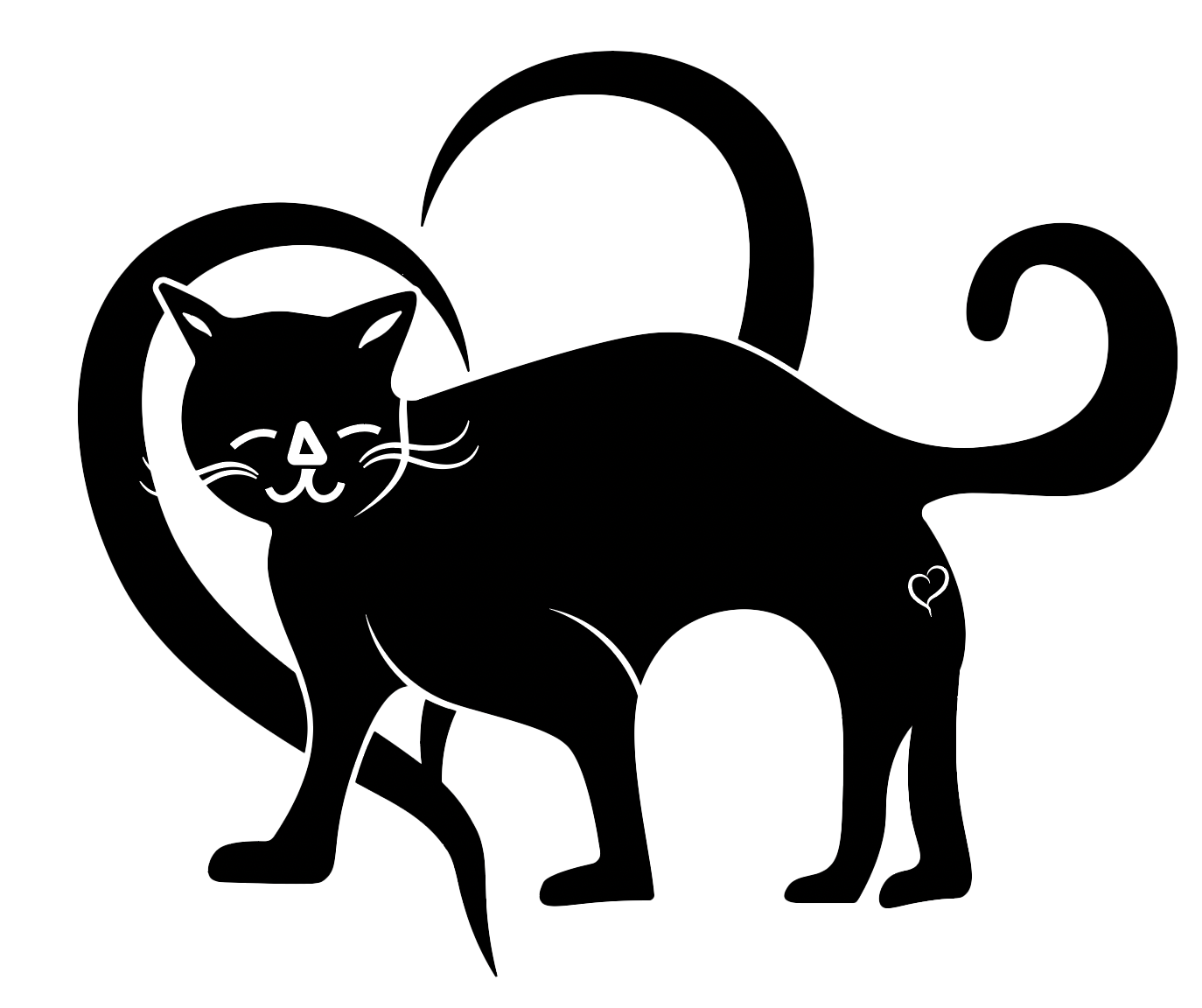 Black cat illustration