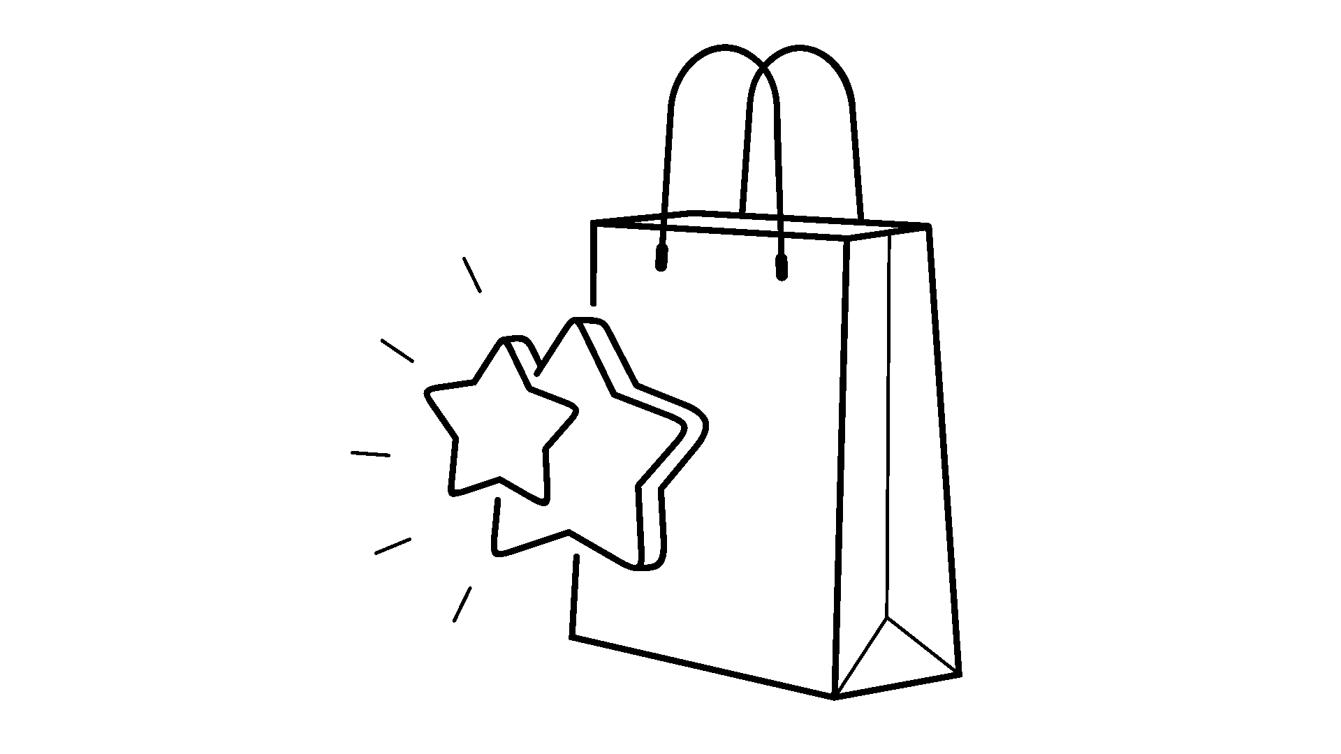 gif of Illustated computer and shopping bag.